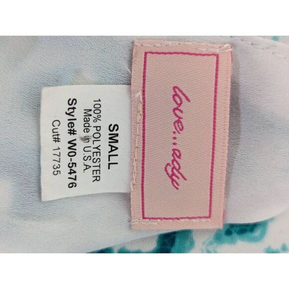 Love...Ady Women's Multi-Color Sleeveless Tie Neck Turquoise Maxi Dress Small - Picture 7 of 8